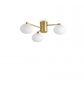 Hermes 3 Light 60cm Globe Ceiling Light Brass