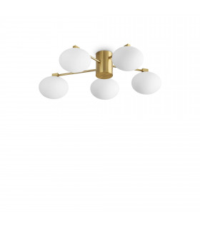 Hermes 5 Light 60cm Globe Ceiling Light Brass