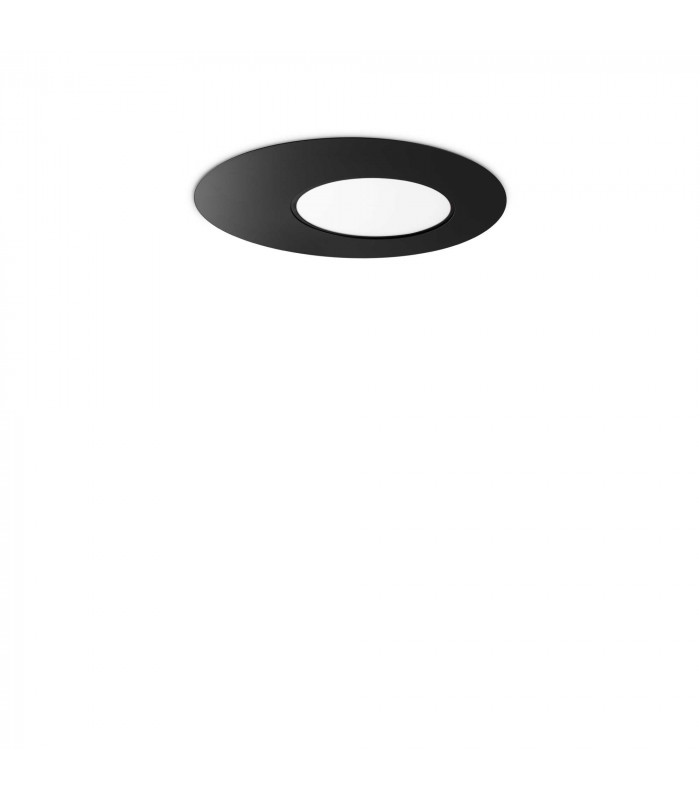 Iride Integrated LED Decorative Flush Ceiling Light Black 1450Lm 3000K
