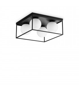 Lingotto 4 Light Globe Ceiling Light Black