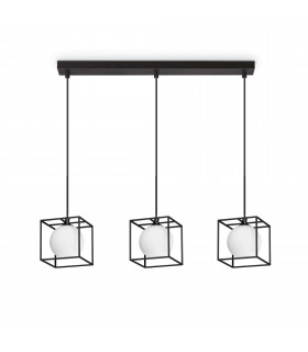 Lingotto 3 Suspension Light Bar Pendant Ceiling Light Matte Black