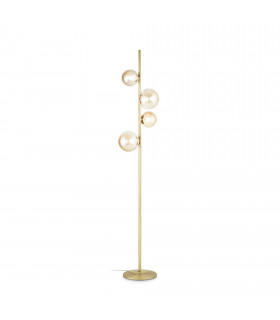 Perlage 4 Light Multi Arm Floor Lamp Brass
