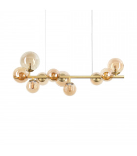 Perlage 10 Light Globe Pendant Ceiling Light Brass