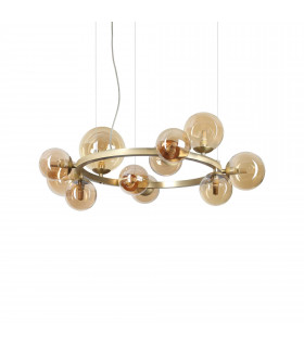 Perlage 11 Light Globe Pendant Ceiling Light Brass