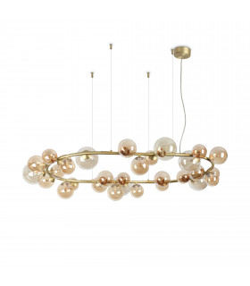 Perlage 30 Light Globe Pendant Ceiling Light Brass