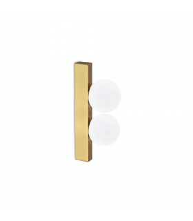 Ping Pong 2 Light Wall Lamp Brass 500Lm 3000K