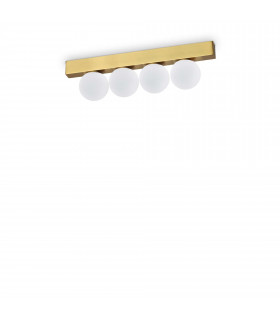 Ping Pong 4 Light Globe Ceiling Light Brass 1000Lm 3000K