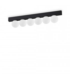 Ping Pong 6 Light Globe Ceiling Light Black 1500Lm 3000K-1