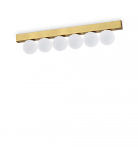 Ping Pong 6 Light Globe Ceiling Light Brass 1500Lm 3000K