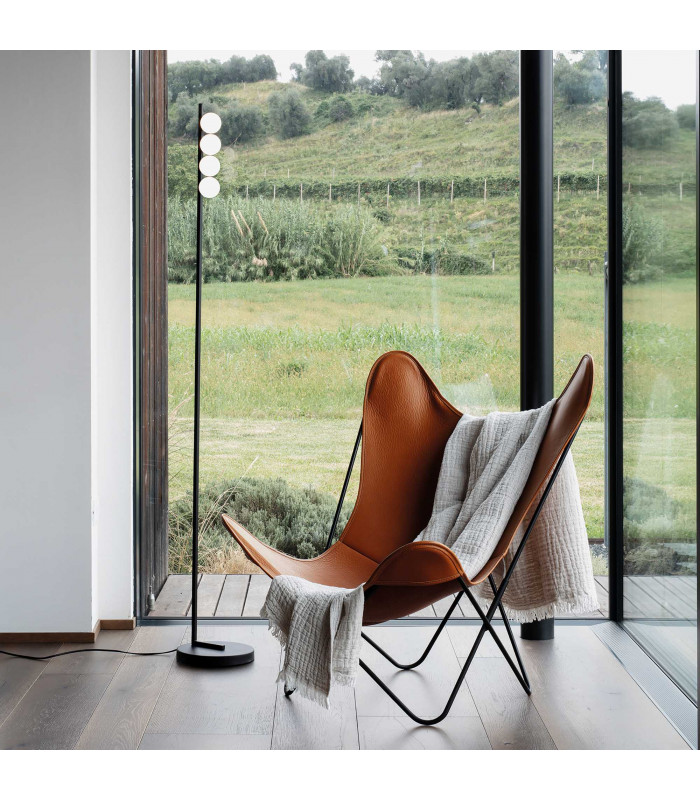 Ping Pong 4 Light Multi Arm Floor Lamp Black 1000Lm 3000K-2