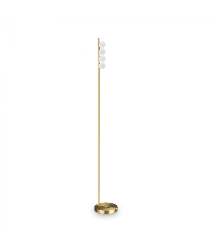 Ping Pong 4 Light Multi Arm Floor Lamp Brass 1000Lm 3000K