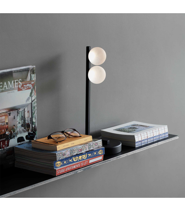 Ping Pong 2 Light Globe Table Lamp Black 500Lm 3000K-2