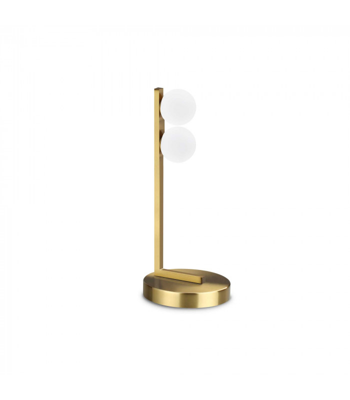 Ping Pong 2 Light Globe Table Lamp Brass 500Lm 3000K