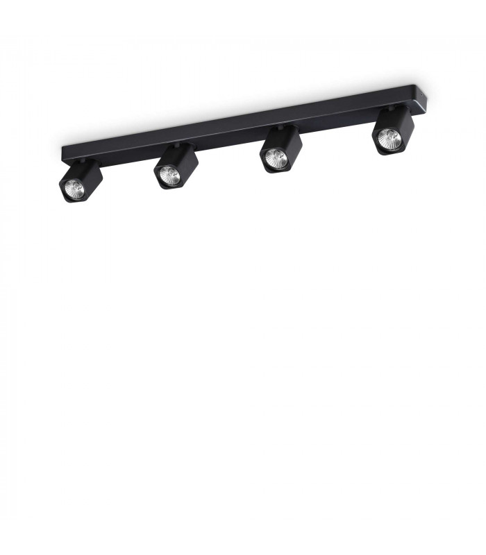 Rudy 4 Light Ceiling Spotlight Bar Black