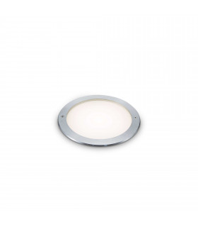 Taurus Integrated LED Outdoor Recessed Ground Light Wide Round Steel 620Lm 3000K IP67