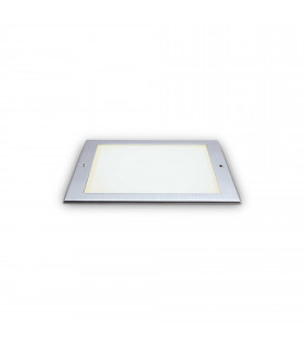 Taurus Integrated LED Outdoor Recessed Ground Light Wide Square Steel 1250Lm 3000K IP67