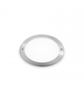 Taurus Integrated LED Outdoor Recessed Ground Light Wide Round Steel 1750Lm 3000K IP67