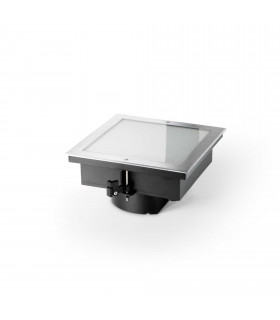 Taurus Integrated LED Outdoor Recessed Ground Light Wide Square Steel 2700Lm 3000K IP67-2