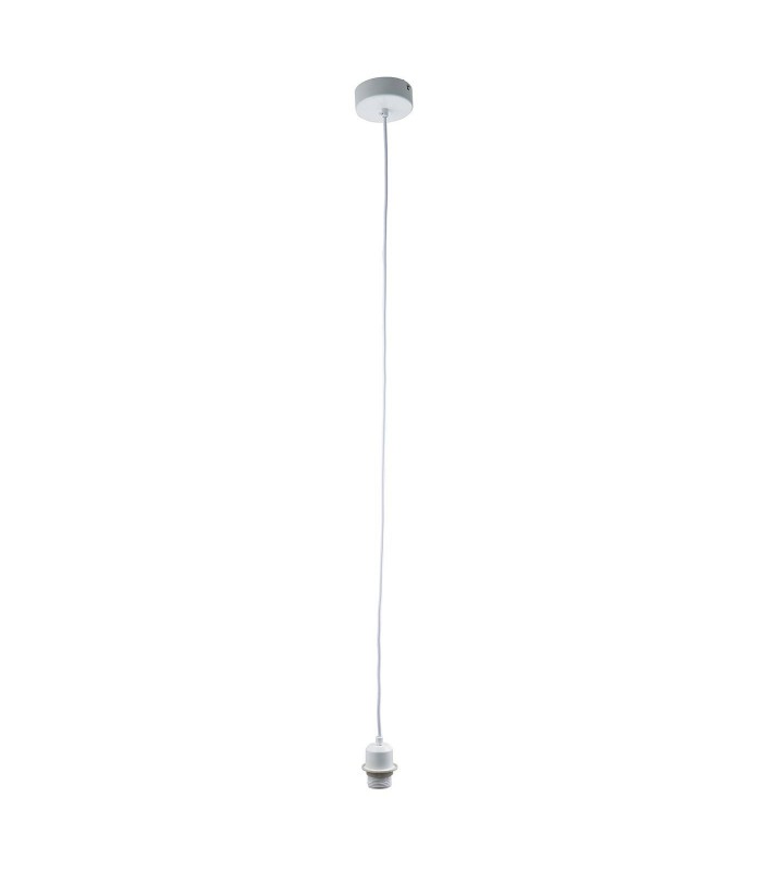 Ceiling Pendant Light Gloss White, E27 - 1