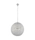 4 Light Spherical Ceiling Pendant Chrome, Clear Crystal (K9) Glass Detail, E14 - 1