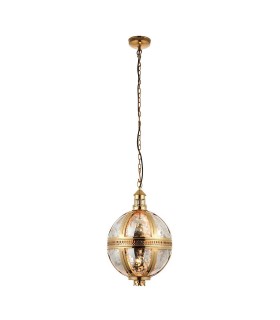Spherical Ceiling Pendant Light Solid Brass, Mercury Glass, E27 - 1
