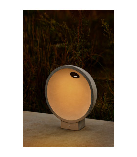 Gaia Outdoor Pedestal Light Grey Cement 2700K IP55-2