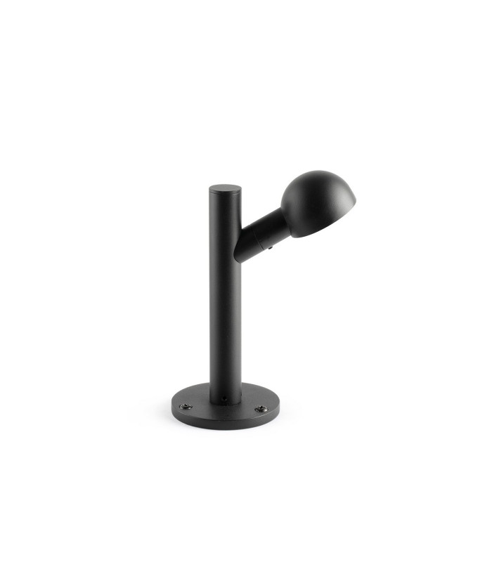 Brot 20cm Outdoor Pedestal Light Black 2700K IP65-2
