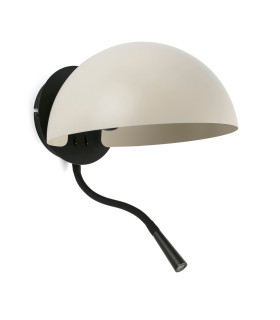 Dominica Reading Light Black With Beige Shade-1