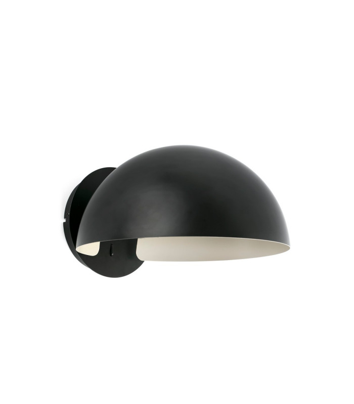 Dominica Dome Wall Lamp Matt Black-1