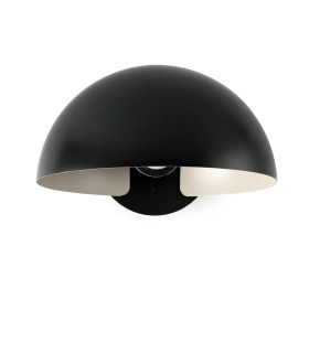 Dominica Dome Wall Lamp Matt Black-2