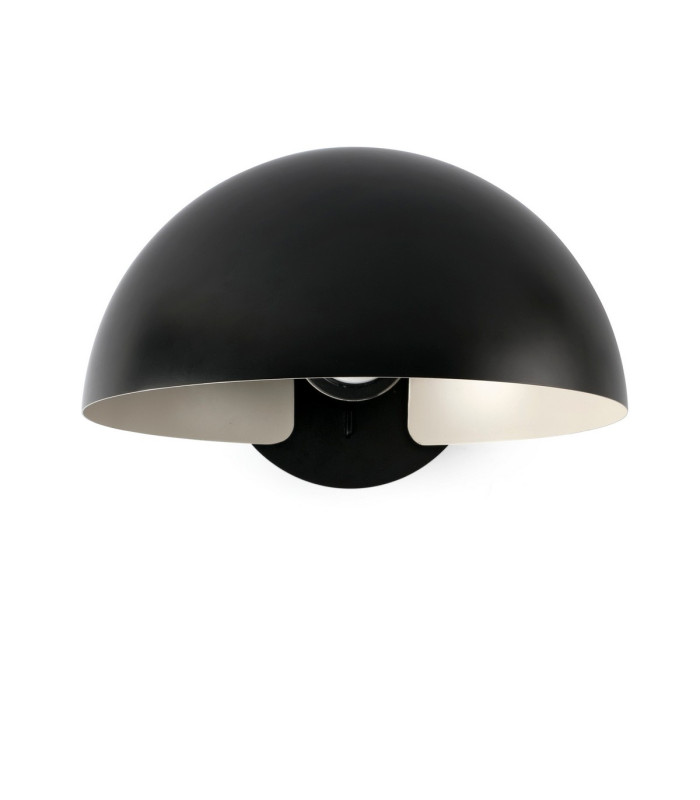 Dominica Dome Wall Lamp Matt Black-2