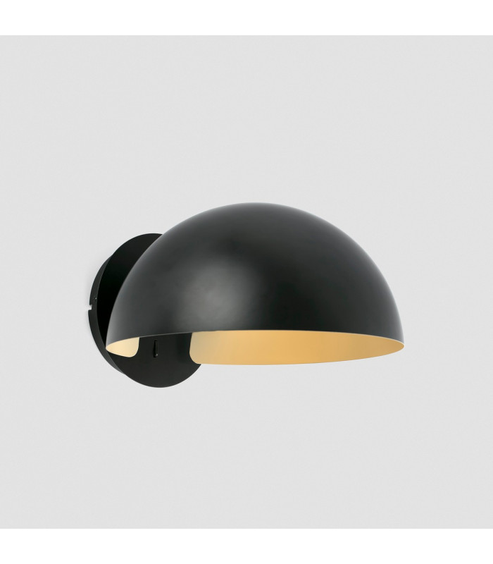 Dominica Dome Wall Lamp Matt Black-4