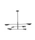 Liggera 6 Light Multi Arm Pendant Ceiling Light Matt Black-1