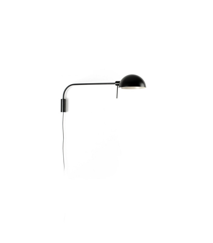Dominica Extra Large Dome Wall Lamp Matt Black-1