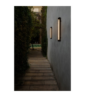 Scuba 60cm Outdoor Flush Wall Lamp Black 2700K IP65-2