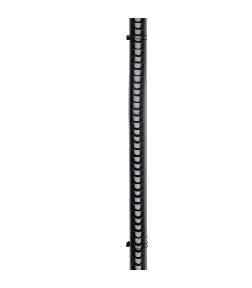 Scuba 120cm Outdoor Flush Wall Lamp Black 2700K IP65-2