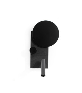 Klee Left Reading Light Textured Black 2700K-1