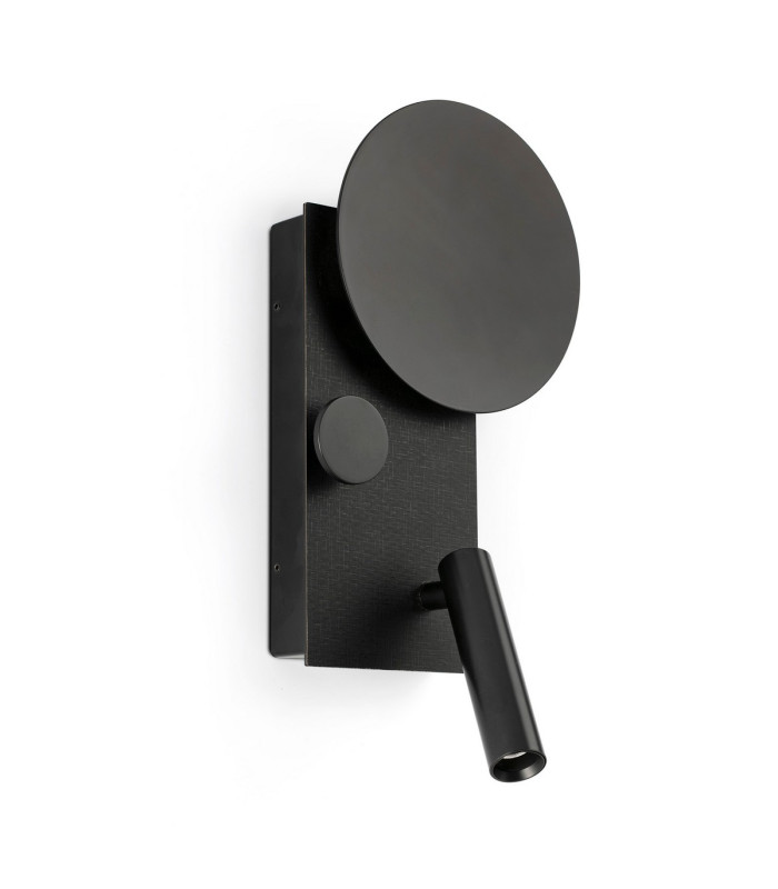Klee Left Reading Light Textured Black 2700K-3