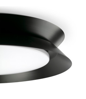 Tender Flush Ceiling Light Matt Black 2700K-2