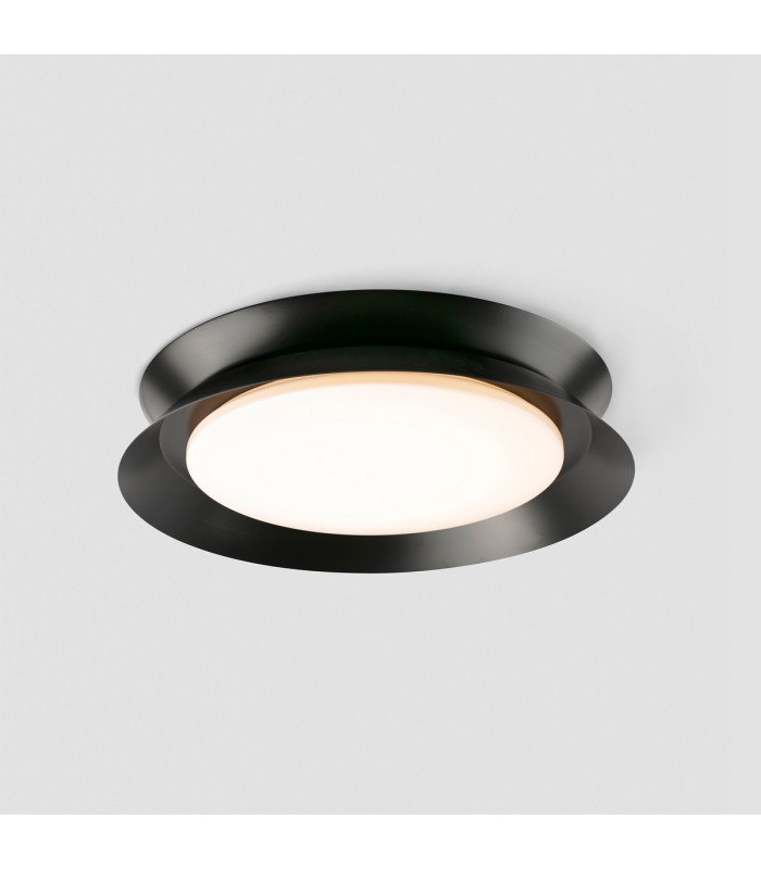 Tender Flush Ceiling Light Matt Black 2700K-3