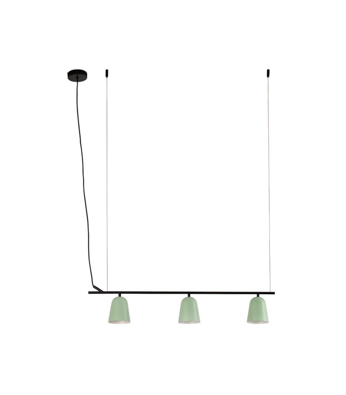 Studio 3 Light Bar Pendant Ceiling Light Matt Green-1