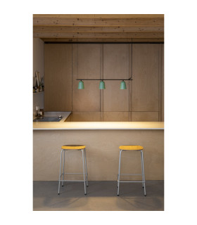 Studio 3 Light Bar Pendant Ceiling Light Matt Green-2