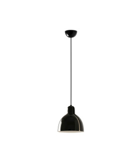 Venice 20cm Dome Pendant Ceiling Light Shiny Black
