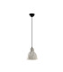 Venice 20cm Dome Pendant Ceiling Light Black & White Gloss
