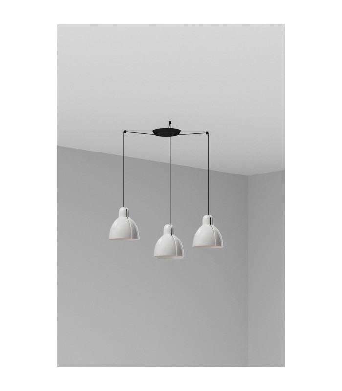 Venice 3 Light Cluster Pendant Ceiling Light White