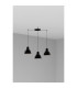 Venice 3 Light Cluster Pendant Ceiling Light Shiny Black