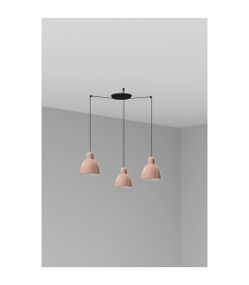 Venice 3 Light Cluster Pendant Ceiling Light Pink