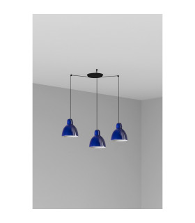 Venice 3 Light Cluster Pendant Ceiling Light Blue