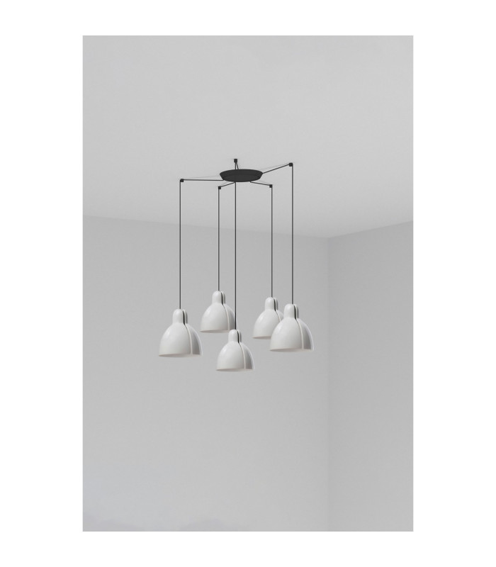 Venice 5 Light Cluster Pendant Ceiling Light White