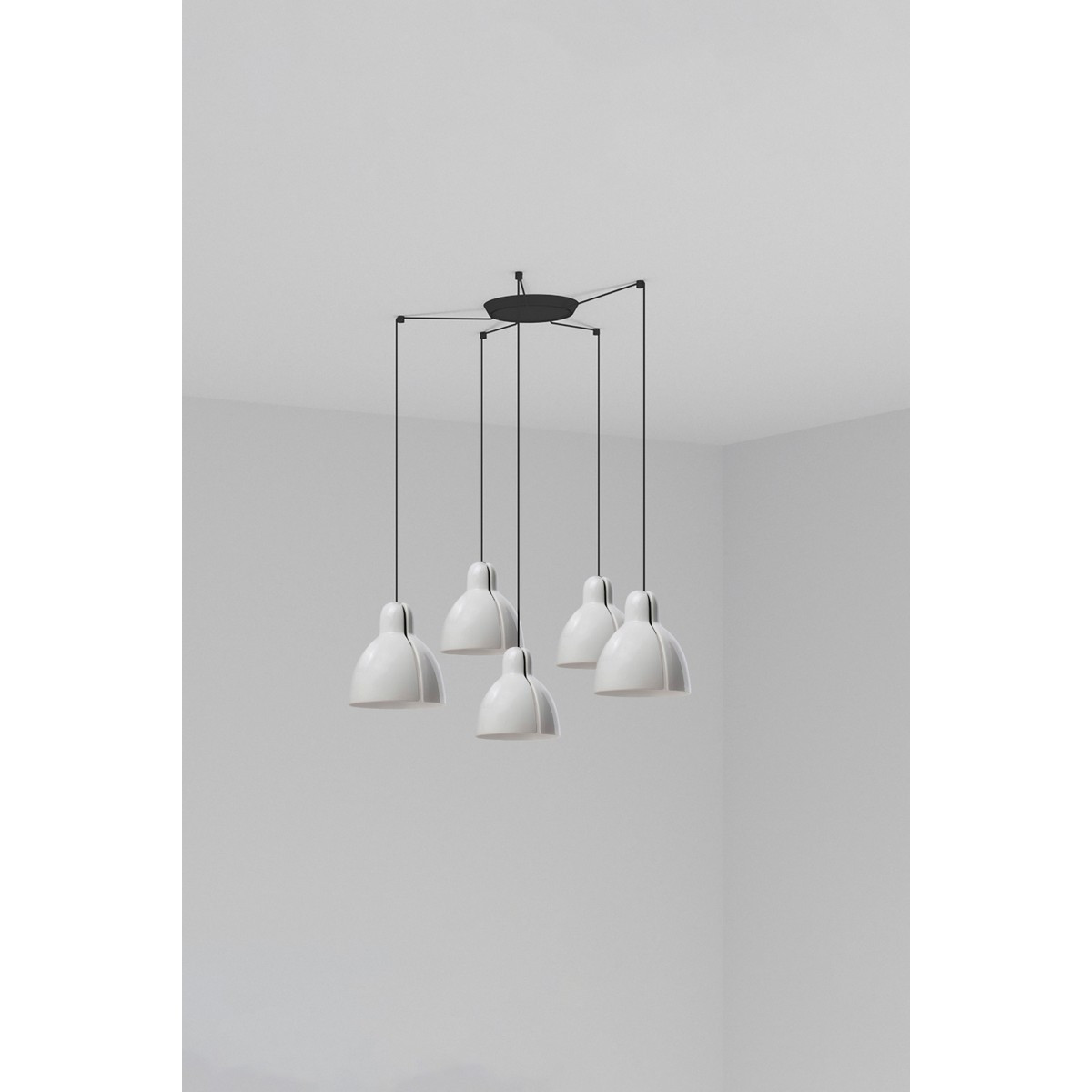 Venice 5 Light Cluster Pendant Ceiling Light White